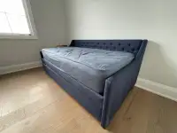 Single bed with storage/secondary mattress 