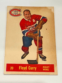 FLOYD CURRY 1957-58 PARKHURST MONTREAL CANADIENS #20 HOF