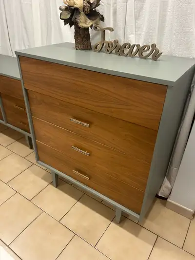 SOLD.  MCM style refinished tallboy, View more