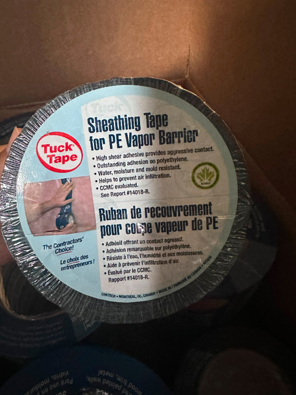 Tuck Tape 1-Pack 60 mm x 55 m Sheating Tape for PE Vapor Barrier in Other Business & Industrial in London