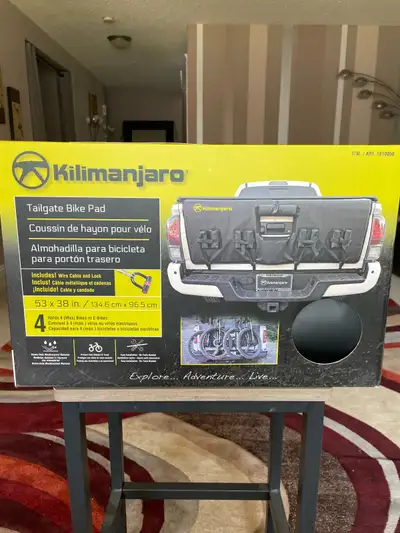 I'm selling a brand new Kilimanjaro Tailgate Bike Pad, designed to carry up to 4 bikes securely on y...