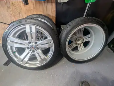 Winter Mags: $500.00 17x7 inch, +55mm offset Bolt pattern 5x114.3mm or 5x4.5 inches. Very good condi...