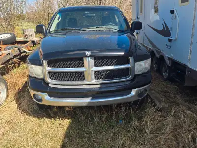 Have a black 2005 dodge truck, single cab, full box, for parts. 2 Tires new tires, pd $900 and rims...