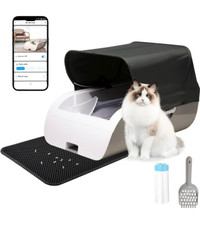 Self cleaning cat litter box, large automatic cat litter box wit