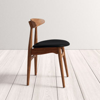Walnut wood accent chair