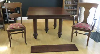 Antique Dining Table with 6 Chairs, View more