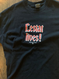 Anne Rice "Lestat lives!" Very Rare Vintage T- Shirt  XL