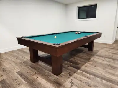 1" Slate. 4.5 x 9' billiard tables with all wood construction. 9' Tables starting from $3995.00 NEW....