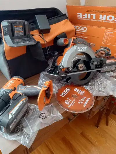 NEW RIDGID 18V. 2 TOOL COMBO KIT, View more