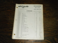 Skiroule 1966 to 1973 Snowmobile Parts Price List
