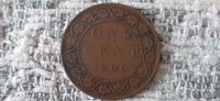 1906 Canadian Large One Cent