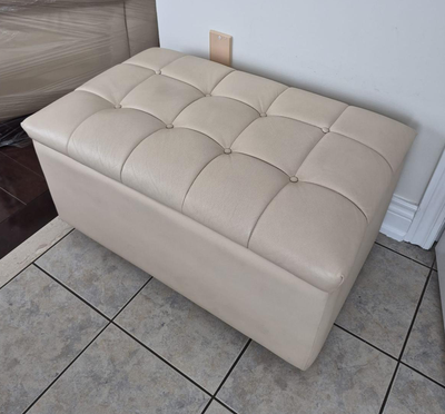 Leather Storage Bench Ottoman - Moving Sale, View more