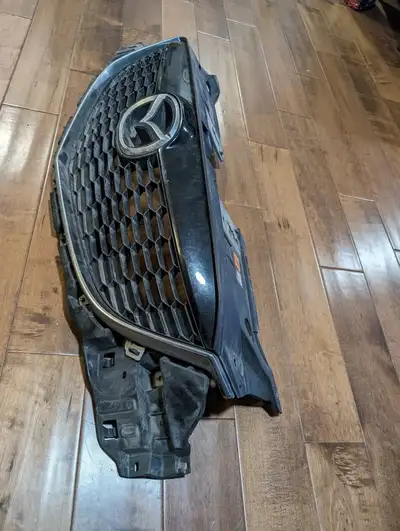 The grille fits a 2014 to 2016 mazda cx5 Have to take the bumper off to change the grille I bought t...