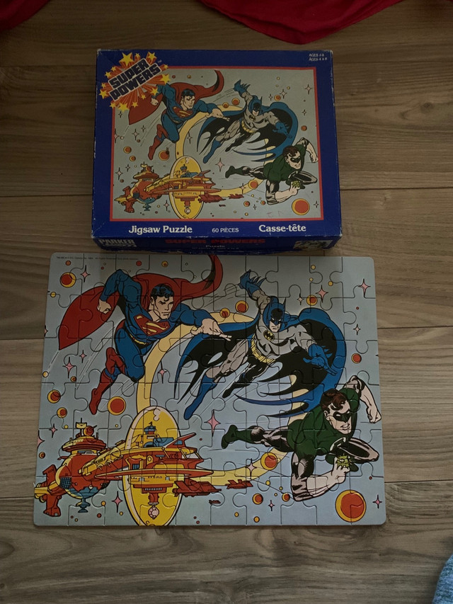 Vintage 1984 Super Powers Parker Brothers Puzzle in Arts & Collectibles in Calgary