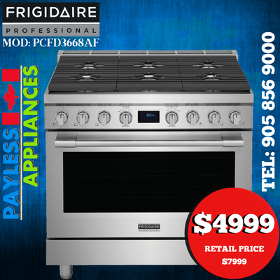 Frigidaire Professional PCFD3668AF 36" Dual Fuel Range Self Clea, View more