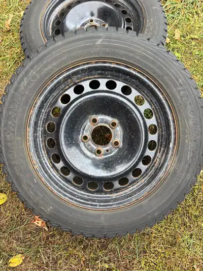 I am selling two Yokohama Ice Guard IG51 winter tires, size 225/60R17 99T, mounted on steel rims. Th...