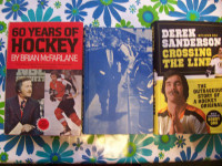 Vintage hardcover hockey books