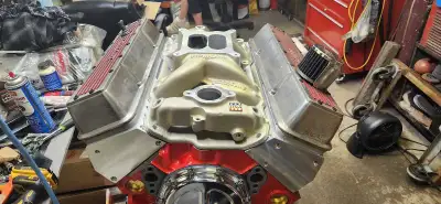 Hi performance 406 sbc with scat crank probe forged pistons and forged rods Howard's roller cam and...