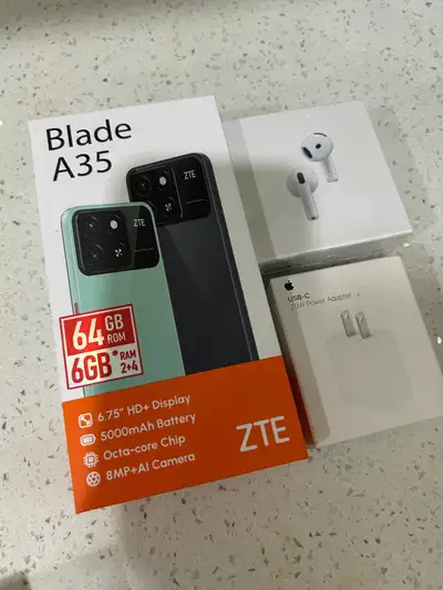 BNIB Blade A35 64gb **AirPods/Fast Charger Delivery*, View more