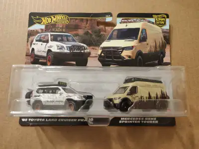 New Hot Wheels Premium Car Culture 2 Pack 1/64 diecast cars with Real Riders $25 - 2005 Toyota Land...