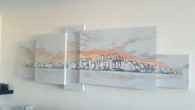 Toronto skyline art painting, View more