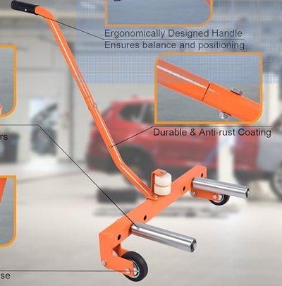 Aain DY016 Heavy-Duty Adjustable Tire Wheel Dolly For Workshop, Garage, Orange. Is designed to lift...