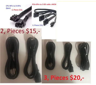 Power Supply Cable, CPU Cable, IDE Cable, View more