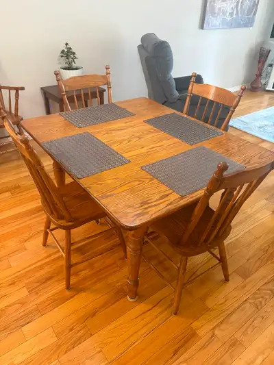 Oak Kitchen Table and 6 Chairs, View more