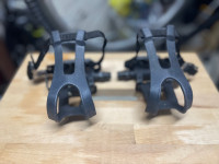 Toe clip pedals