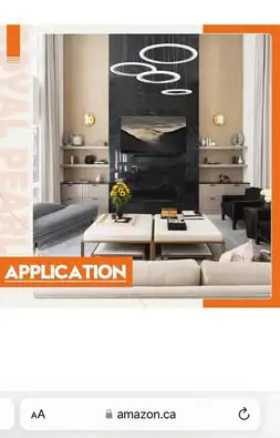 ROYAL PEARL Modern Chandelier LED 4-Rings Circular Pendant Light in Indoor Lighting & Fans in Kitchener / Waterloo - Image 5