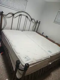 King size bed and metal frame