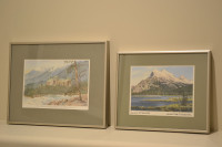 2 Framed Mountain Pictures: Wall Art