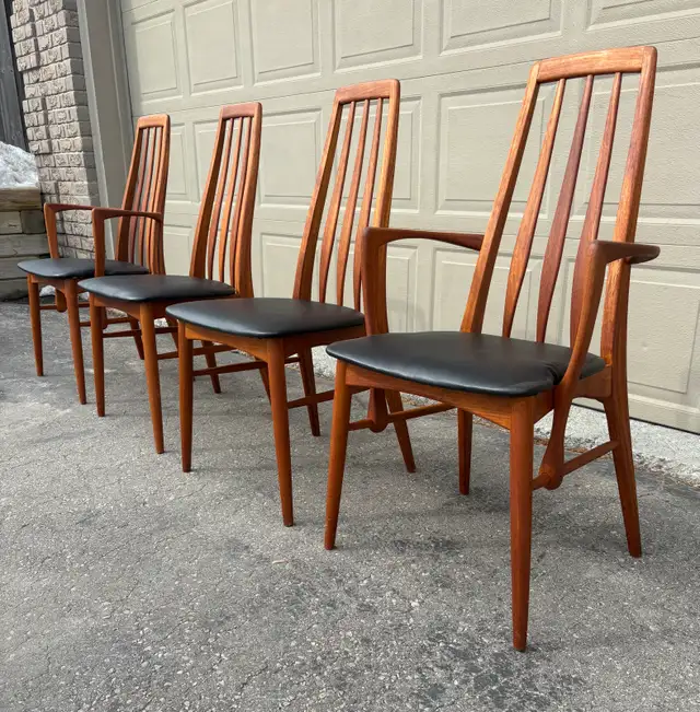 Teak Danish Niles Koefoed “Eva”!Dining Chairs  in Dining Tables & Sets in Oshawa / Durham Region - Image 8