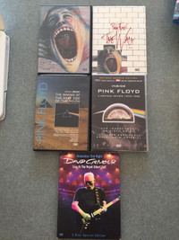 Pink Floyd David Gilmour music DVDs EUC The Wall Dark Side Live