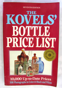 LIVRE DE REFERENCE " KOVEL s BOTTLE PRICE LIST "  c, 1984