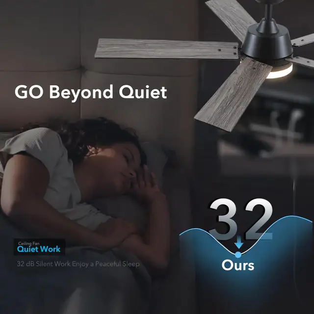 Rayqueen 52" Modern Ceiling Fan – DC Motor, LED Light, Remote Co in Indoor Lighting & Fans in Mississauga / Peel Region - Image 2