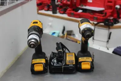 DeWALT Hammer Drill, Impact, 2 Batteries, Charger, View more