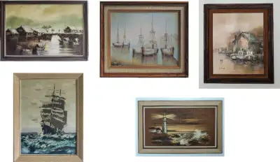 ART OIL PAINTING. YACHTS, SHIPS, BOATS. SEASCAPES., View more