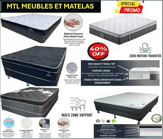 Matelas Mattress en Promotion. in Beds & Mattresses in City of Montréal - Image 3