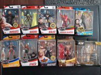 WWF WWE Elite Aew figures and accessories lot of 10 $200