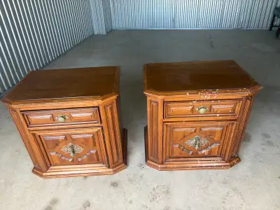 Free delivery used Pepplers Fine Furniture Wood Nightstands, View more