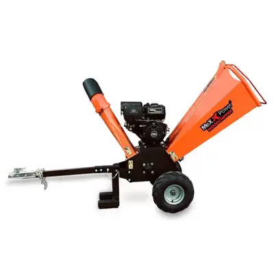 6" inch 15HP Rato Commercial Cyclonic Wood Chipper Towable Gas-Powered Self-Feeding 12'' Reversible...