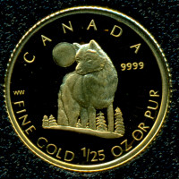 2007 Proof 50-Cent ' The Wolf' 1/25 oz Gold .9999 Fine
