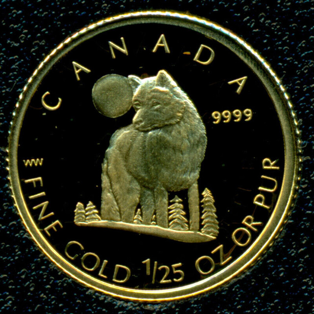 2007 Proof 50-Cent ' The Wolf' 1/25 oz Gold .9999 Fine in Arts & Collectibles in City of Toronto