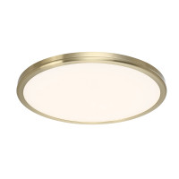 New 22 Inch Dimmable LED Ceiling Light Fixture Round  Brass