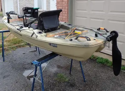 2023 Pelican "The Catch HDII" pedal drive fishing kayak. Kayak comes with multi adjustable seat, 4 f...