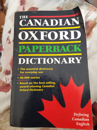 Larger size Canadian oxford paperback dictionary