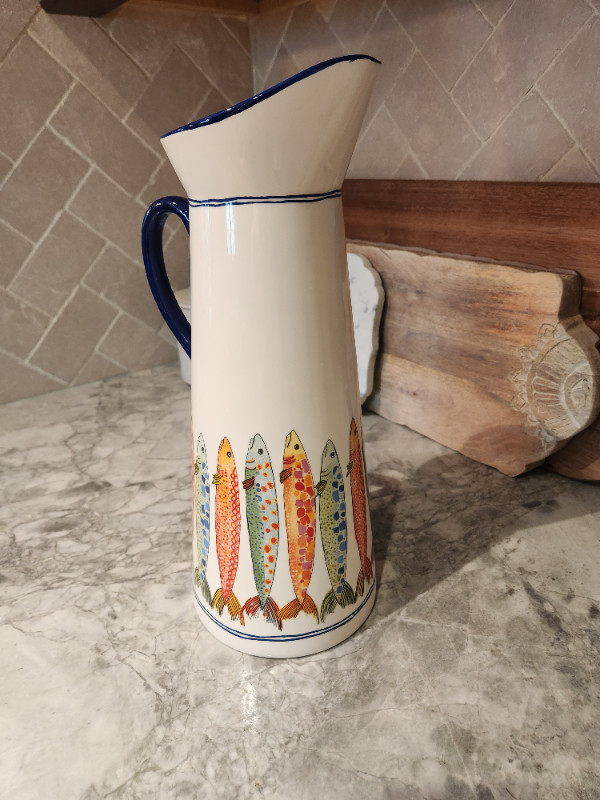 Huge Anthropologie Sardenia Earthenware Pitcher Vase in Home Décor & Accents in Strathcona County - Image 3