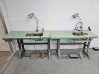 Solid metal sewing tables / antique sewing machines & equipment 