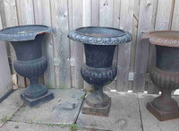 30" cast iron urn